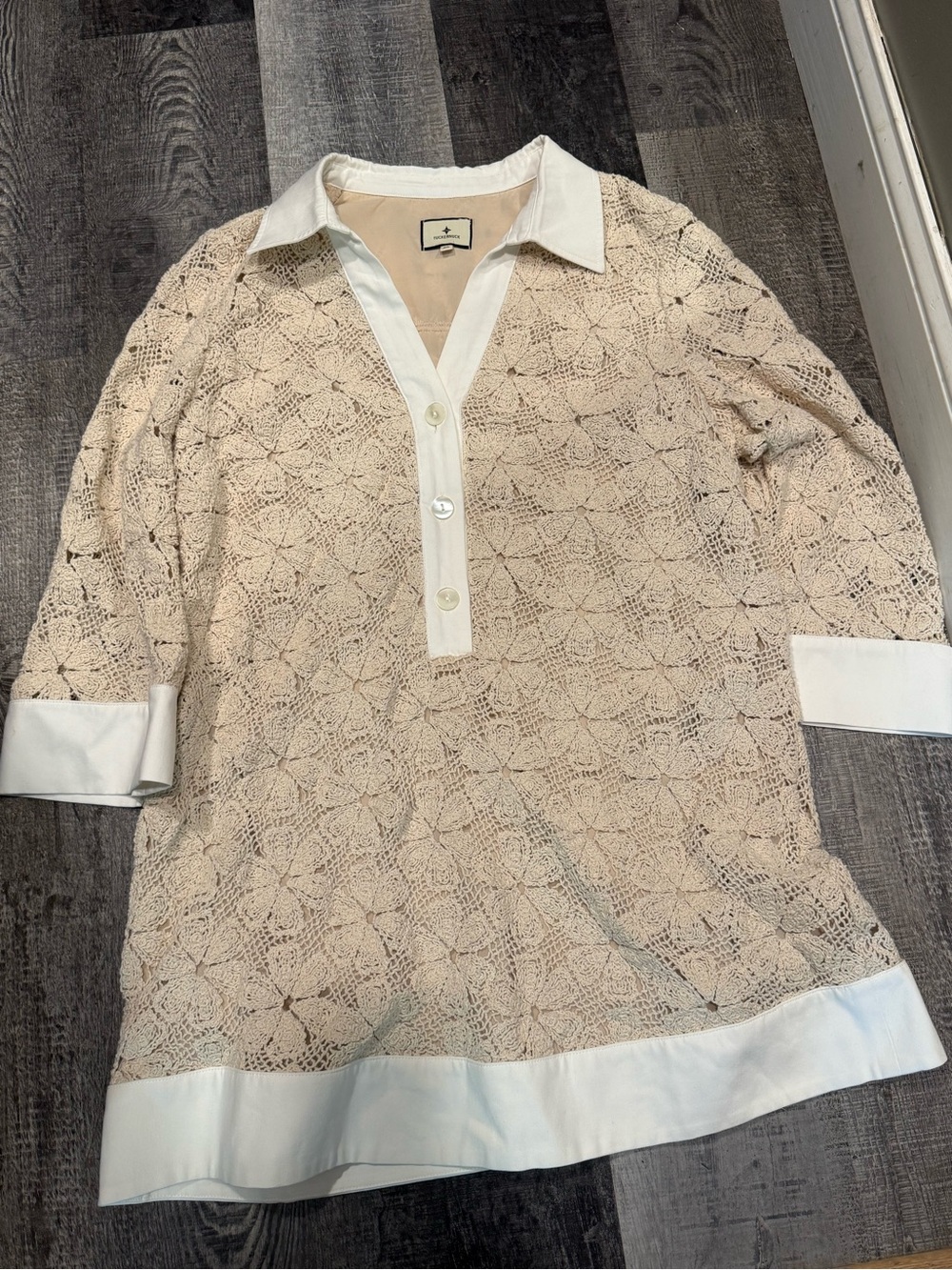 Tuckernuck Tan Crochet Collier Dress - Picture 6 of 6